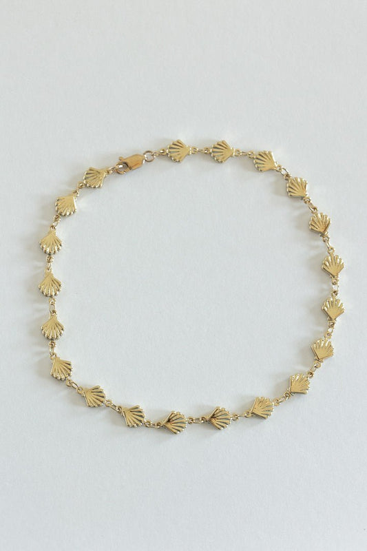 10 1/2" Gold Filled Seashell Anklet