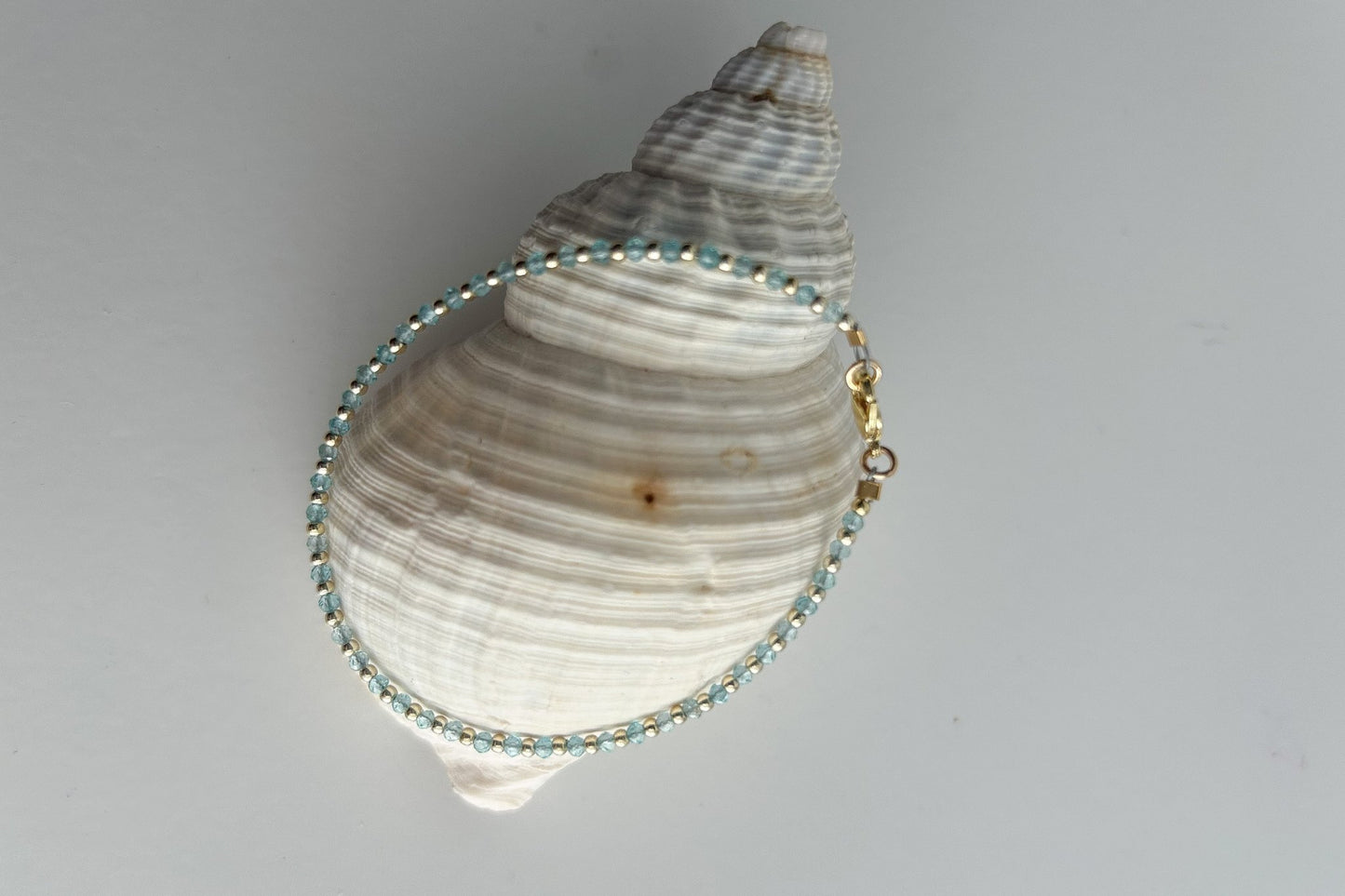 7 inch Gold Filled Apatite Bracelet
