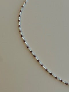 8 Inch Sterling Silver, Garnet, Fresh Water Pearl Bracelet