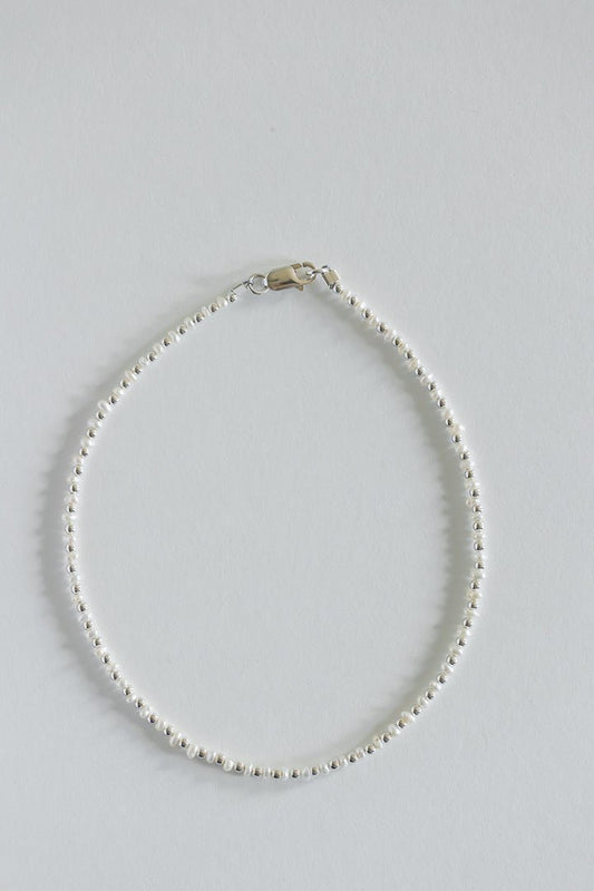 Sterling Silver and Freshwater Pearl Anklet