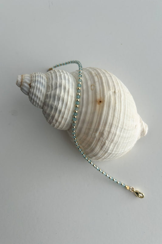 7 inch Gold Filled Apatite Bracelet