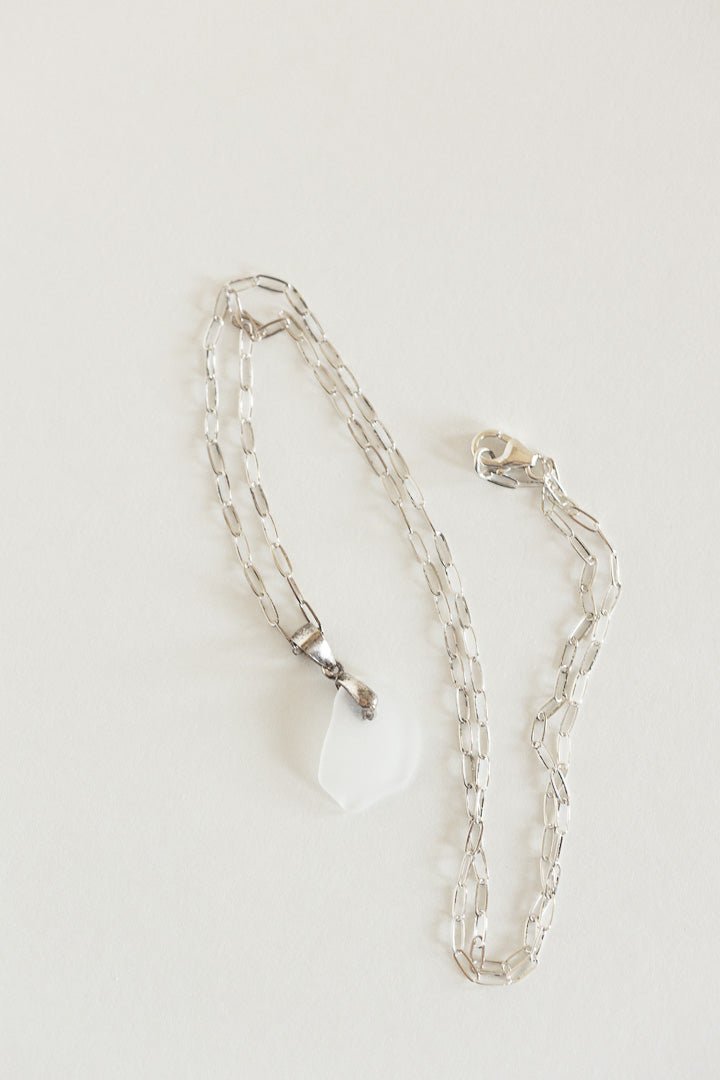 Sterling Silver and Beach Glass Necklace