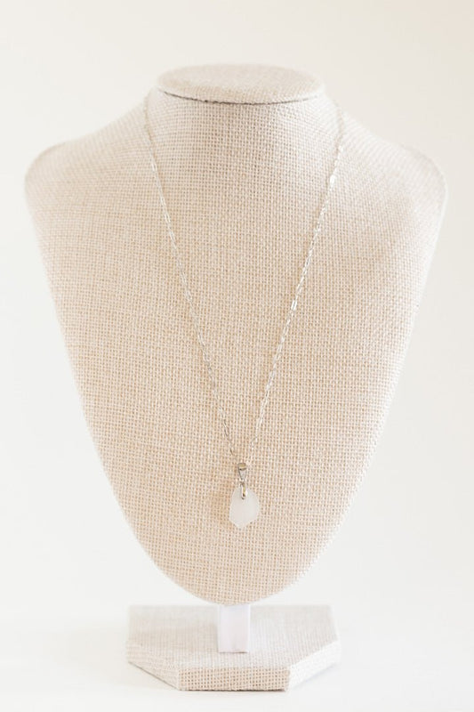 Sterling Silver and Beach Glass Necklace