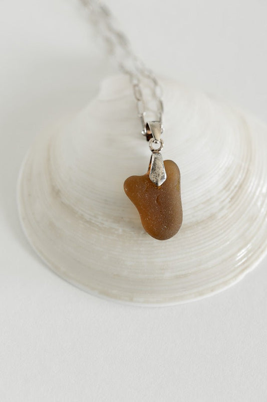Sterling Silver and Beach Glass Necklace
