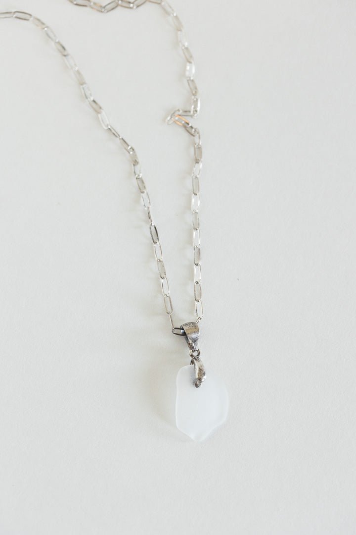 Sterling Silver and Beach Glass Necklace