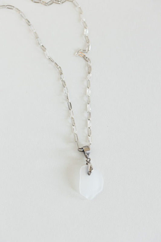 Sterling Silver and Beach Glass Necklace
