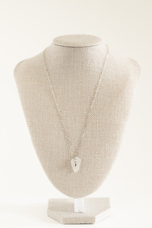 Sterling Silver and Beach Glass with Charm Necklace