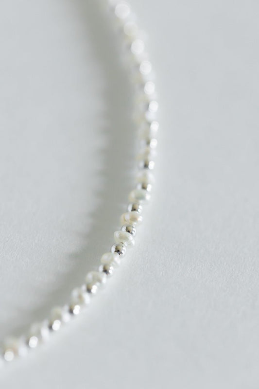 Sterling Silver and Freshwater Pearl Anklet
