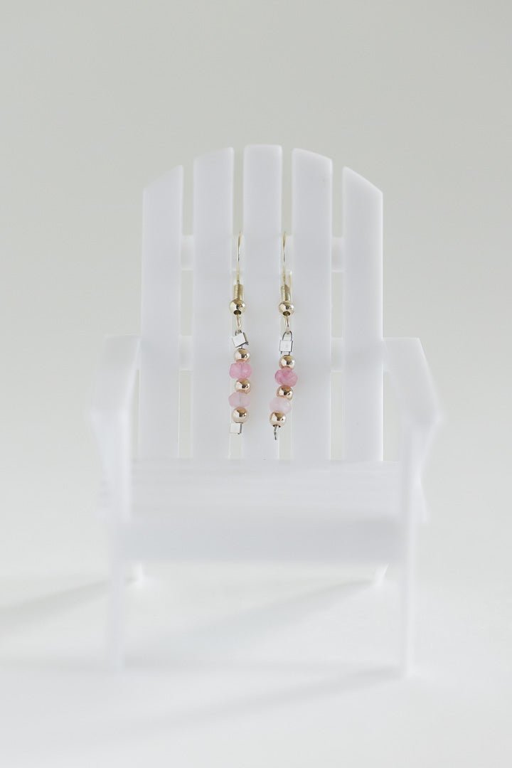 Sterling Silver and Pink Sapphire French Hook Earrings