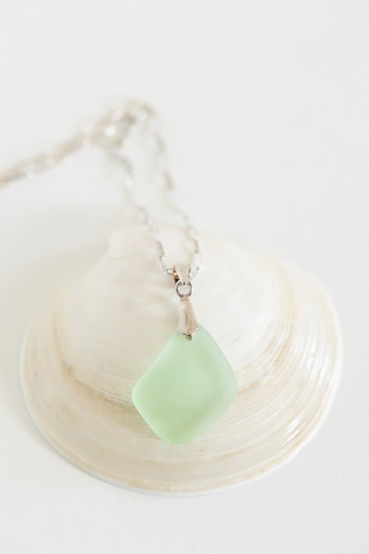 Sterling Silver Beach Glass Necklace