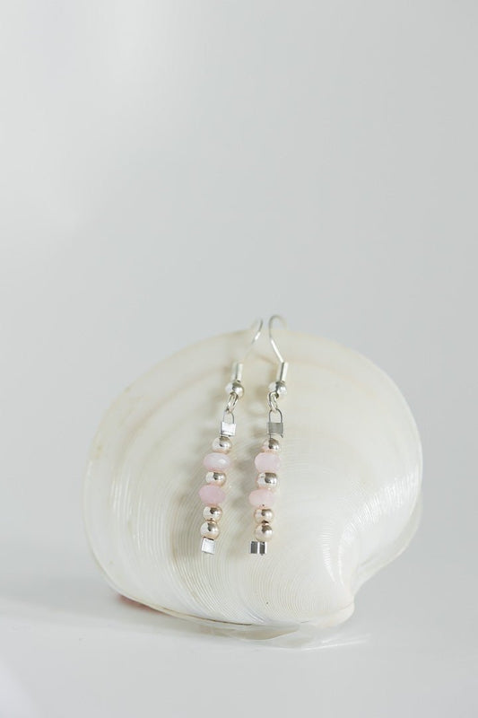 Sterling Silver Pink Sapphire Earrings