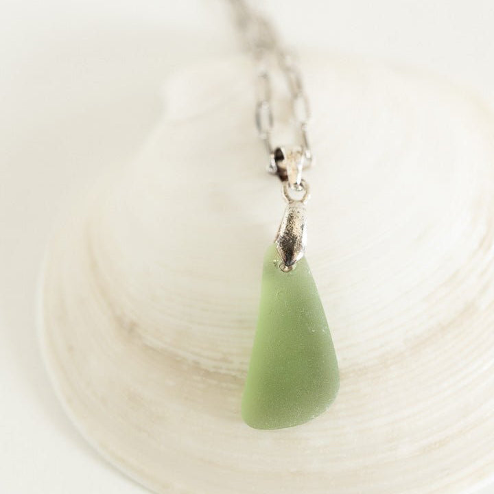 Sterling Silver Sea Glass Necklace